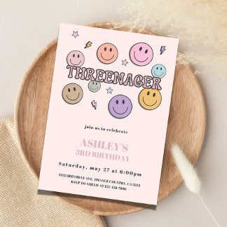 Invitation Threenager Birthday Invitation, 3rd Birthday