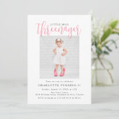Invitation Threenager | Photo 3ème Anniversaire (Debout devant)