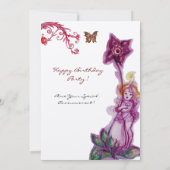 Invitation THUMBELINA 2, champagne blanc rose violet blanc mé (Dos)