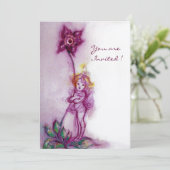 Invitation THUMBELINA 2, champagne blanc rose violet blanc mé (Debout devant)