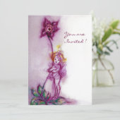 Invitation THUMBELINA 2, rose violet blanc (Debout devant)