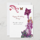 Invitation THUMBELINA 2, rose violet blanc (Dos)