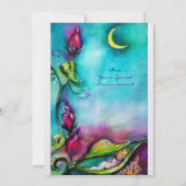 Invitation THUMBELINA, bleu rose rouge blanc glace métallique (Dos)