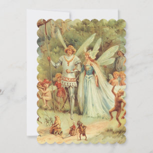 Invitation Thumbelina et Prince Mariage, contes Vintages de f