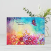 INVITATION THUMBELINA, PANIER À FLEURS ET BOUTEILLE (Debout devant)