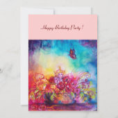 INVITATION THUMBELINA, PANIER À FLEURS ET BOUTEILLE (Dos)