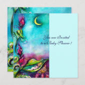 Invitation THUMBELINA, rouge rose bleue (Devant / Derrière)