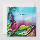 Invitation THUMBELINA, rouge rose bleue (Dos)