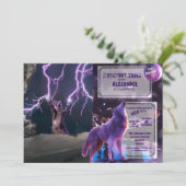 Invitation Thunderbolted cat (Debout devant)