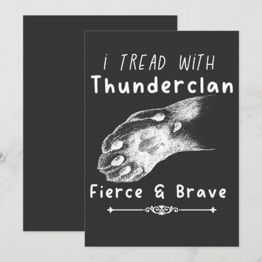 Invitation ThunderClan Pride-guerriers chats amant (Devant / Derrière)