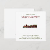 Invitation Thym de Noël · Train de jouet (Devant / Derrière)