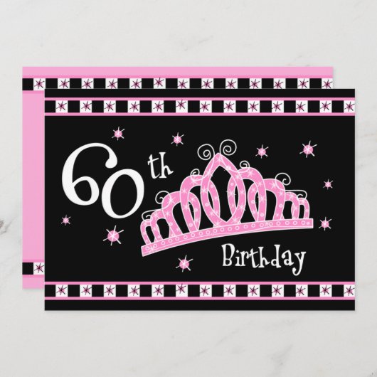 Invitation Tiara 60e anniversaire (Devant / Derrière)