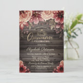 Invitation Tiara, Chaîne Fleurs Lumières Bois Quinceañera (Debout devant)