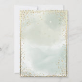 Invitation Tiara, Diamants, Aquarelle Rose Vert Quinceañera (Dos)