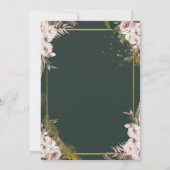 Invitation Tiara,Diamonds Boho Fleurs Vert Quinceañera (Dos)