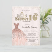 Invitation Tiara d'or, Confetti, Robe, Douceur rayée 16 (Debout devant)