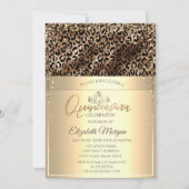 Invitation Tiara d'or, Empreinte de léopard de diamants Quinc (Devant)