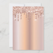 Invitation Tiara Drops Parties scintillant Rose Gold (Dos)