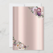 Invitation Tiara, Lumières à cordes Fleurs tropicales Quincea (Dos)