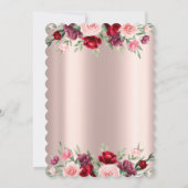 Invitation Tiara, Lumières à cordes, Roses, Rose Gold Quincea (Dos)