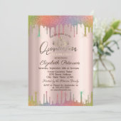 Invitation Tiara, Parties scintillant arc-en-ciel gouttes Qui (Debout devant)