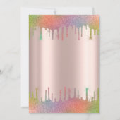 Invitation Tiara, Parties scintillant arc-en-ciel gouttes Qui (Dos)