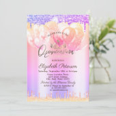 Invitation Tiara, Parties scintillant Ballons Ombre Quinceañe (Debout devant)