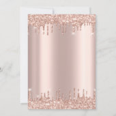 Invitation Tiara, Parties scintillant Rose d'or gouttes Quinc (Dos)