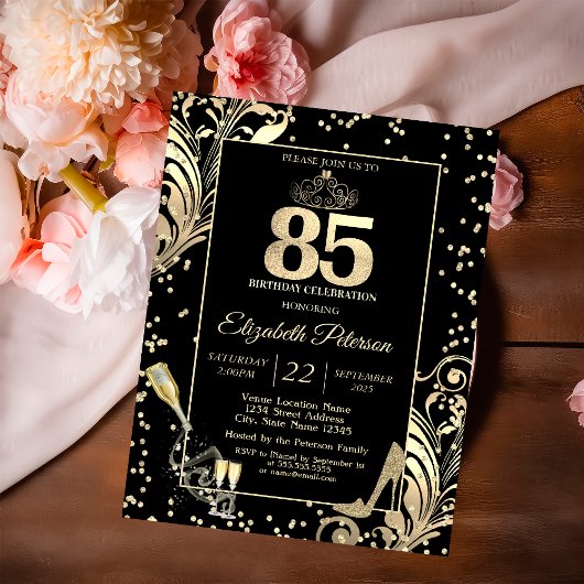 Invitation Tiara Parties scintillant Talons Diamants Tourbill