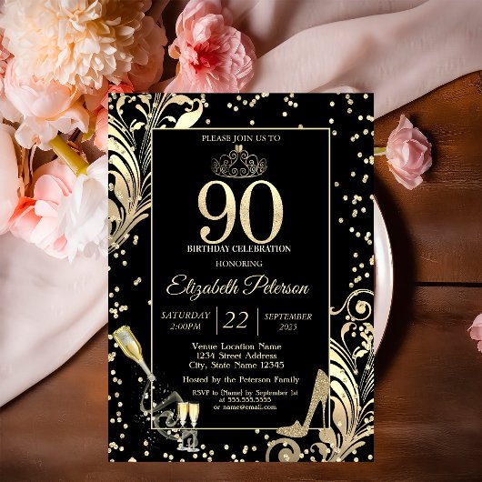 Invitation Tiara Parties scintillant Talons Diamants Tourbill