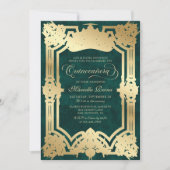 Invitation Tiara Princess Green Fairytale Photo Quinceanera (Devant)