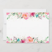 Invitation Tiara Quinceanera rose florale 15e anniversaire Ph (Dos)