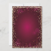 Invitation Tiare Or Chic, Diamants Bourgogne Quinceañera (Dos)