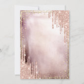 Invitation Tiare Or Chic, Diamonds Rose Parties scintillant O (Dos)