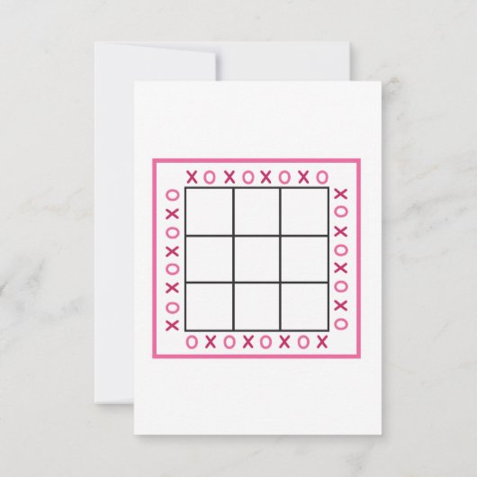 Invitation Tic Tac Toe Valentine personnalisable (Dos)