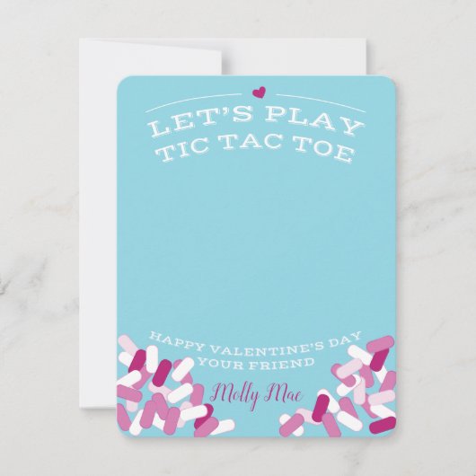 Invitation Tic Tac Toe Valentines (Devant)