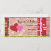 Invitation Ticket d'accès VIP pour la fête de la Saint-Valent (Devant)