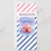 Invitation Ticket d'anniversaire de Carnaval des Filles Admet (Dos)