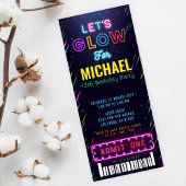 Invitation Ticket d'anniversaire de fête de la lueur