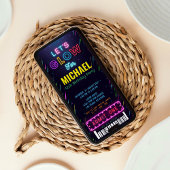 Invitation Ticket d'anniversaire de fête de la lueur