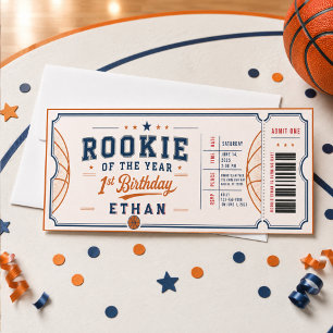 Invitation Ticket de basket-ball pour la recrue de l'année 1