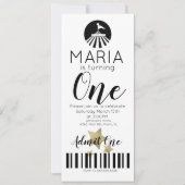 Invitation Ticket de fête d'anniversaire pour le premier anni (Devant)