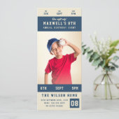 Invitation Ticket d'événement sportif Couleurs d'équipe perso (Debout devant)