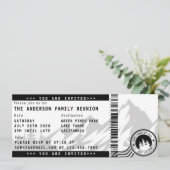 Invitation Ticket extérieur pour la réunion familiale moderne (Debout devant)