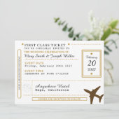 Invitation Ticket Noir & Or Destination Dream (Debout devant)