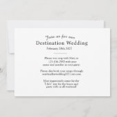 Invitation Ticket Noir & Or Destination Dream (Dos)