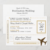 Invitation Ticket Noir & Or Destination Dream (Devant / Derrière)