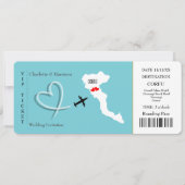 Invitation Ticket Pass Mariage Destination Corfou (Devant)