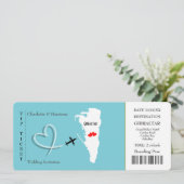 Invitation Ticket Pass Mariage Destination Gibraltar (Debout devant)