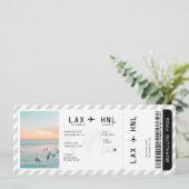 Invitation Ticket Plane Surprise Trip Travel Boarding Pass (Debout devant)